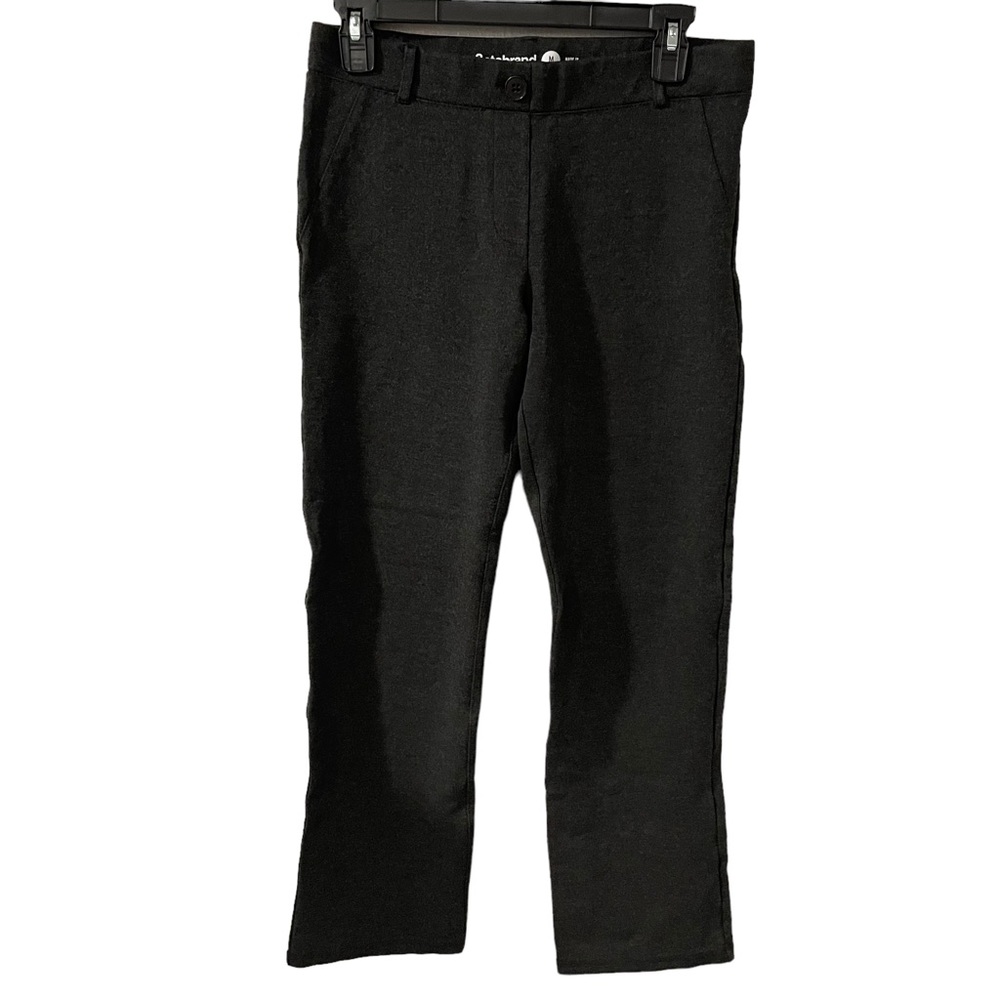 Beta Brand Medium Petite Charcoal Grey Straight Leg Yoga Work Pant